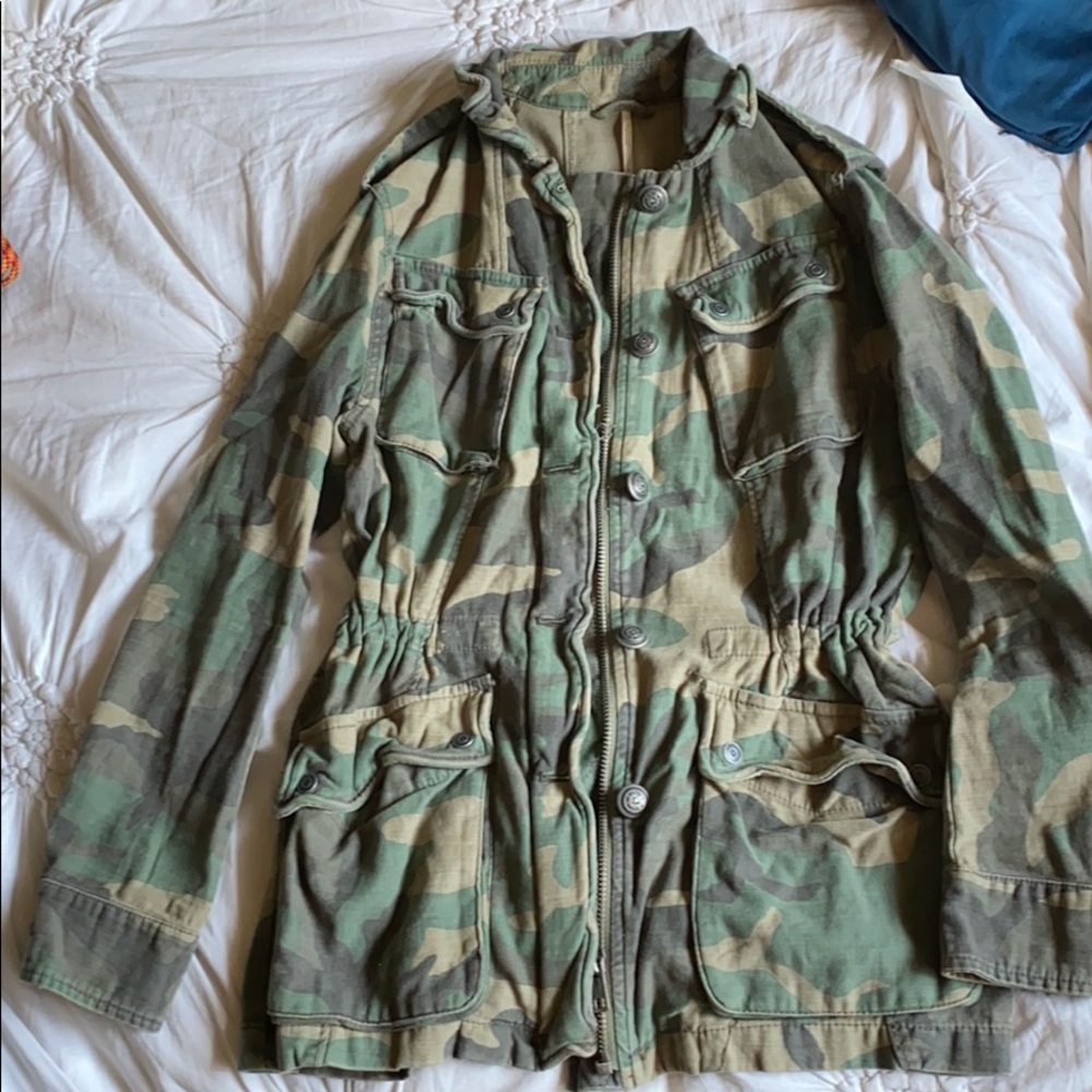 Free People camo jacket